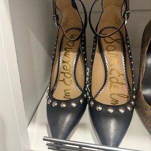Sam Edelman Black Studded Heels